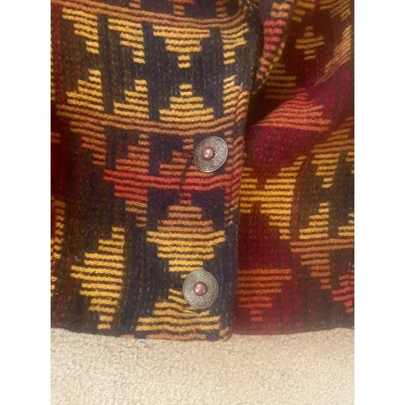 Vintage Women's Western Aztec Woven Cropped Blanket Jacket-  Size M - Picture 8 of 8